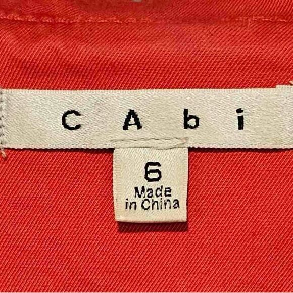 CAbi Blazer Coral Button down three quarter sleeves Size 6 - Picture 4 of 7